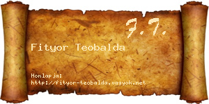 Fityor Teobalda névjegykártya